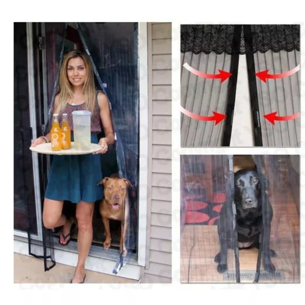 (2pack)Magnetic Mesh Screen Door -Insect / Bug Blocker NWT